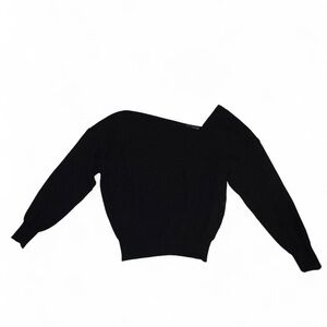 Catherine Malandrino Elegant Black Off-Shoulder Sweater